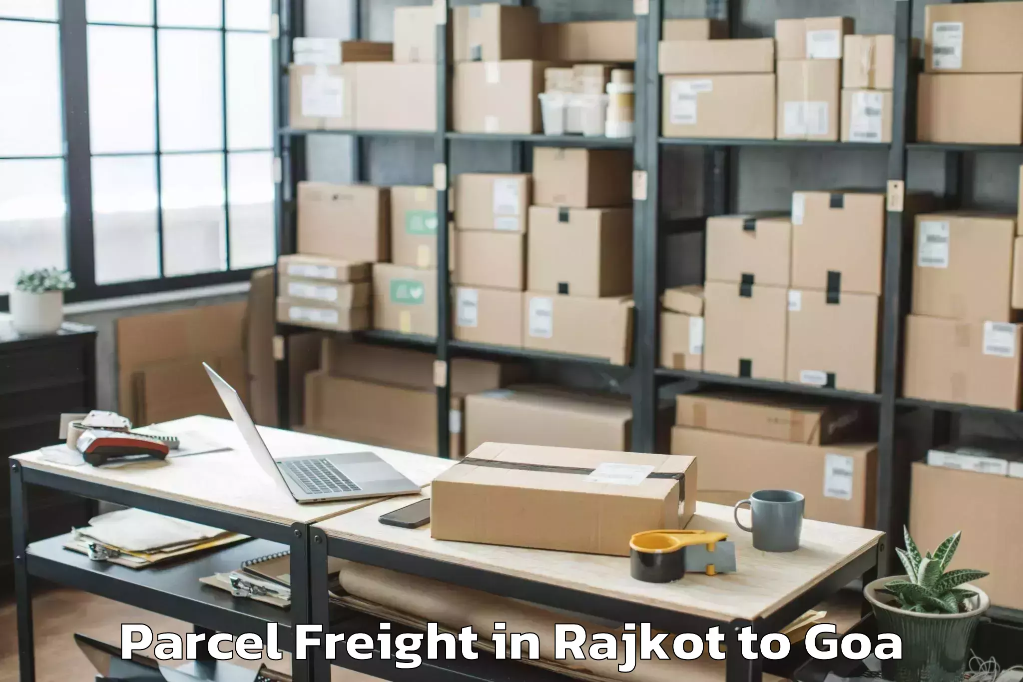 Book Rajkot to Candolim Parcel Freight